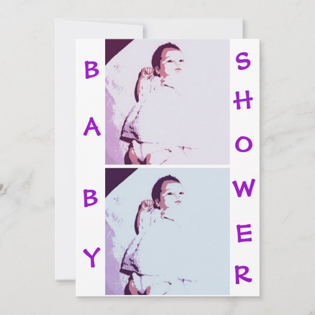 Baby Twins Shower Invitation (Front)