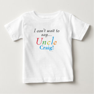 Baby Uncle Personalized Name Fun Infant Shirt