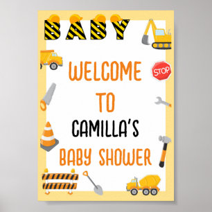 Baby Under Construction Baby Shower Game Sign
