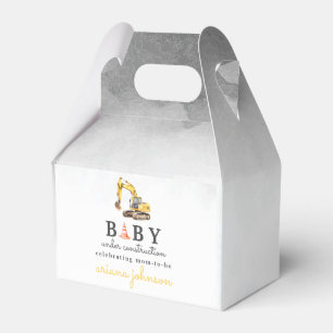 Baby Under Construction Boy Baby Shower Favor Box