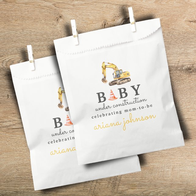 Baby Under Construction Boy Baby Shower Favour Bag (Creator Uploaded)