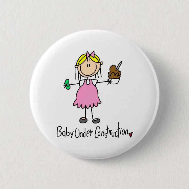 Baby Under Construction Button (Front)