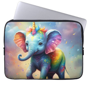 Baby Unicorn Elephant, Laptop Sleeve