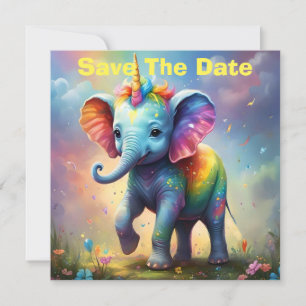 Baby Unicorn Elephant, Save The Date