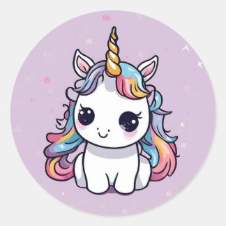 Baby Unicorn Party Favour Stickers