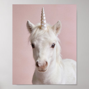 Baby Unicorn Portrait – Magical Nursery Wall Art