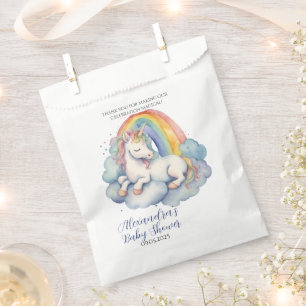 Baby Unicorn Thank You Boy Baby Shower Favour Bag