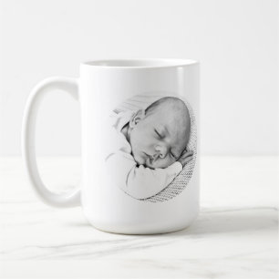 baby unisex white birth announcement coffee mug