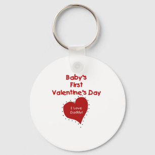 Baby Valentine I Love Daddy Keychain