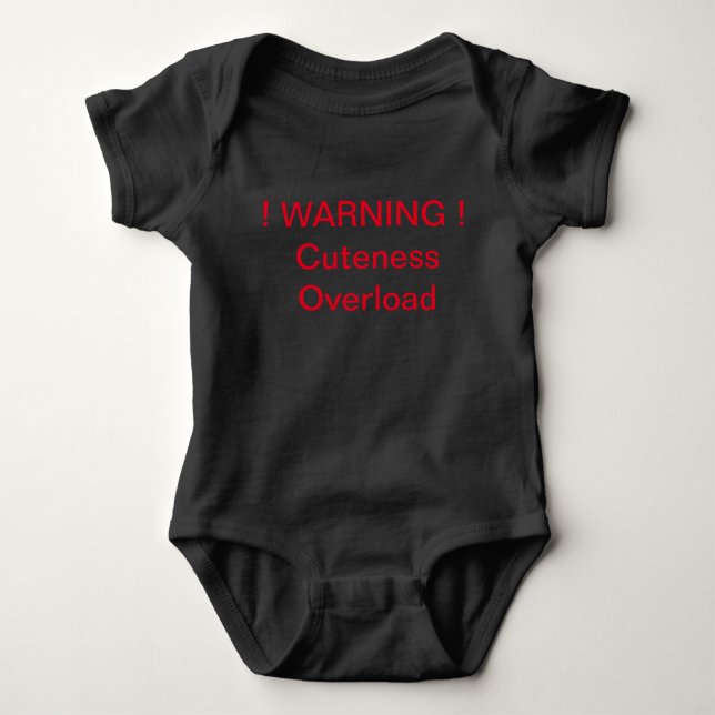 Baby Warning Bodysuit (Front)