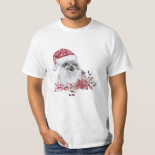 Baby Water Seal Wearing Christmas Hat T-Shirt