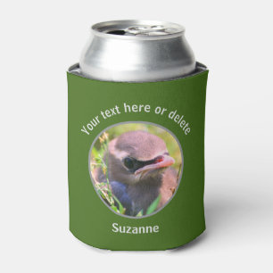 Baby Waxwing Bird Personalized  Can Cooler