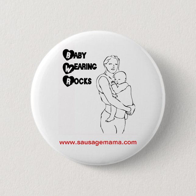 Baby Wearing Rocks SMATS Badge 2 Inch Round Button (Front)