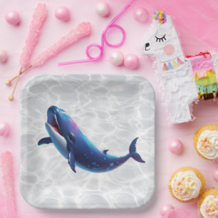 Baby Whale Platter Paper Plate