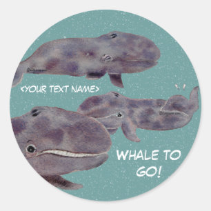 Baby "Whale To Go" Personalized Stickers