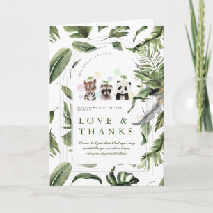Baby Wild Animals   Baby Shower Thank You Card
