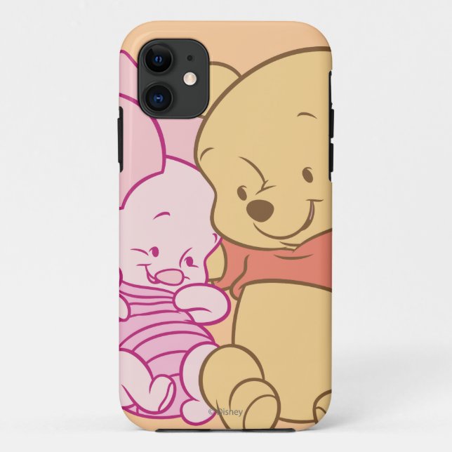 Baby Winnie the Pooh & Piglet Hugging Case-Mate iPhone Case (Back)
