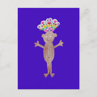 Baby with heart full of love. postcard