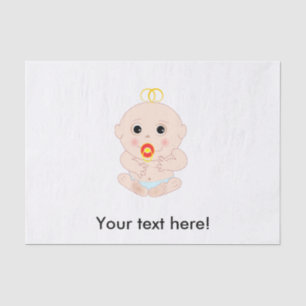 Baby with pacifier cartoon tissue paper