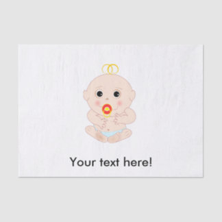 Baby with pacifier cartoon tissue paper
