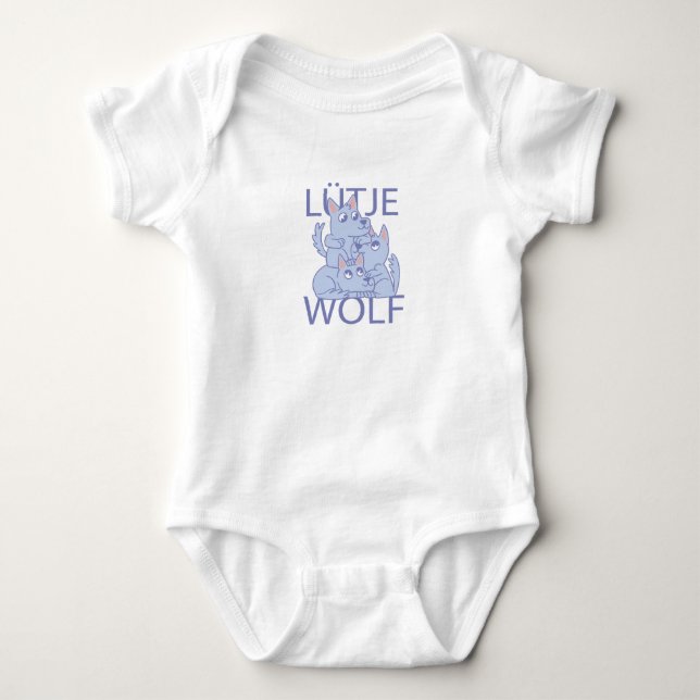 Baby Wolf Animals Cute Bodysuit (Front)