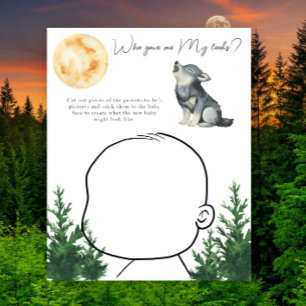 Baby wolf baby shower - Who gave me My looks?