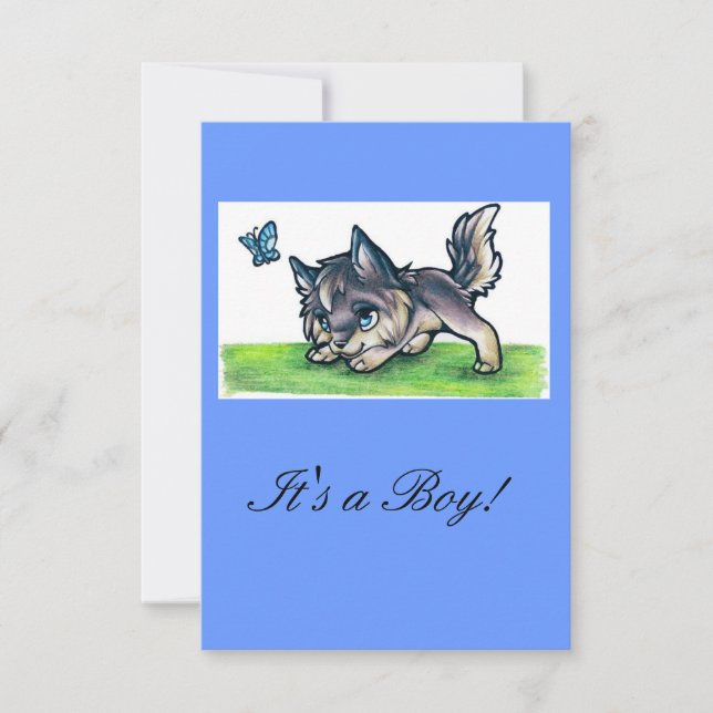 Baby Wolf Invites/Announcements Invitation (Front)
