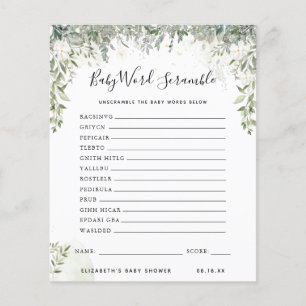 Baby Word Scramble   Baby Shower Game