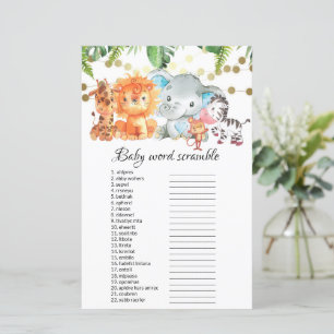 Baby Word Scramble Baby Shower Games
