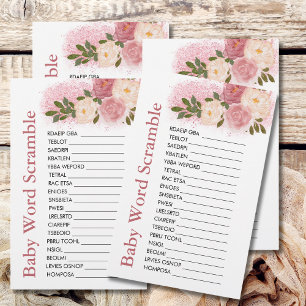 Baby Word Scramble Glitz And Glam Glitter Shine