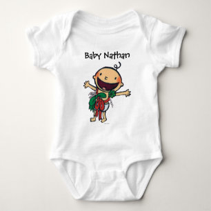 Baby Wrapped in Bows for Christmas Bodysuit