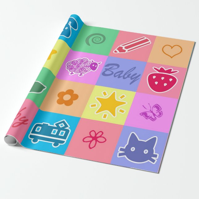 Baby Wrapping Paper (Unrolled)