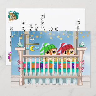 Baby x 2 Lucky You ! Invitation Twins