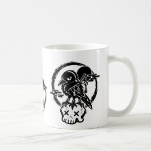 Baby Yatagarasu (Three legged crow) On Skull Coffee Mug