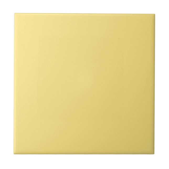 Baby Yellow Personalized Trend Colour Background Tile (Front)