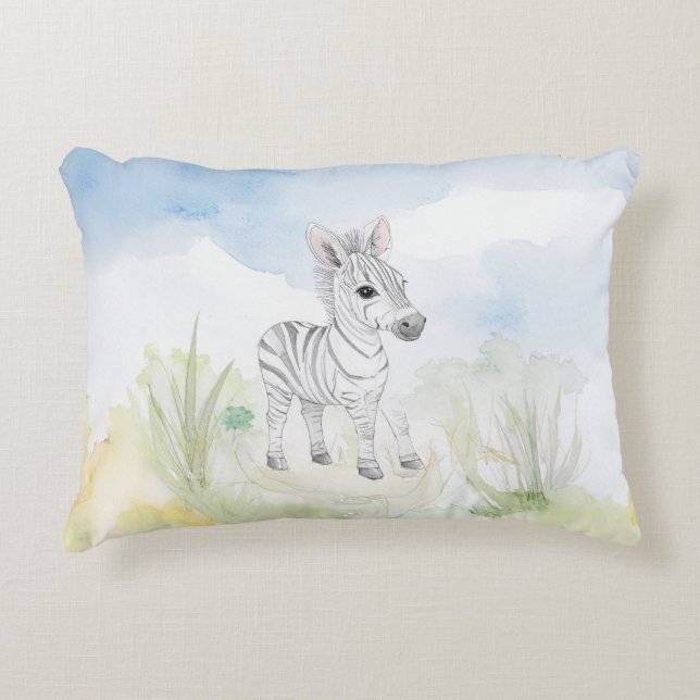 Baby Zebra  Accent Pillow (Front)