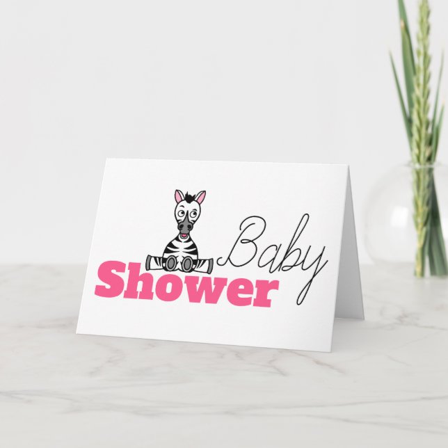 Baby Zebra, Baby Shower Invitation (Front)