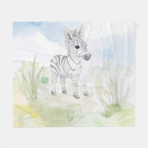 Baby Zebra Fleece Blanket