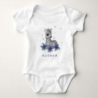 *~* Baby Zebra Floral Jungle Baby Boy one piece