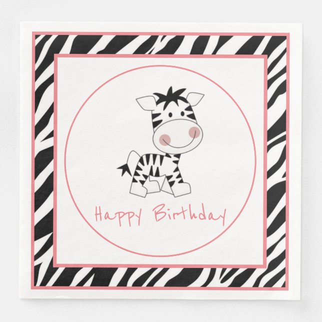 Baby Zebra Napkin (Front)