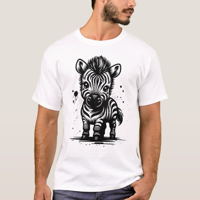 Baby Zebra  T-Shirt (Front)