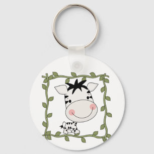 Baby Zebra T-shirts and Gifts Keychain
