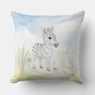 Baby Zebra  Throw Pillow