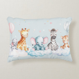 Baby Zebra with all his friends Accent Pillow