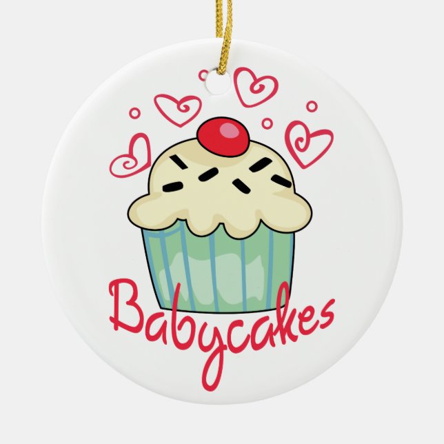 Babycakes Ceramic Ornament (Front)