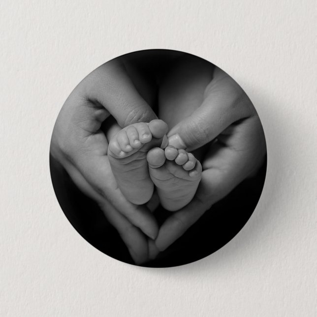 babyfeet 2 inch round button (Front)
