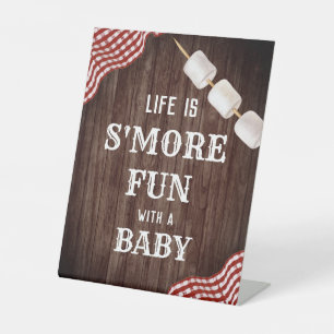 BabyQ Backyard BBQ Baby Shower S'more Fun Sign