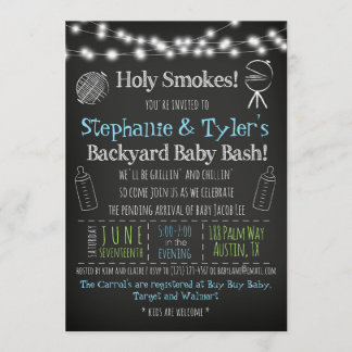 BaByQ BBQ Baby shower Invitation et carte de livre
