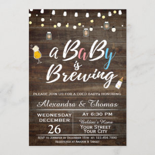 BabyQ BBQ Bébé Brasserie Douche Invitation