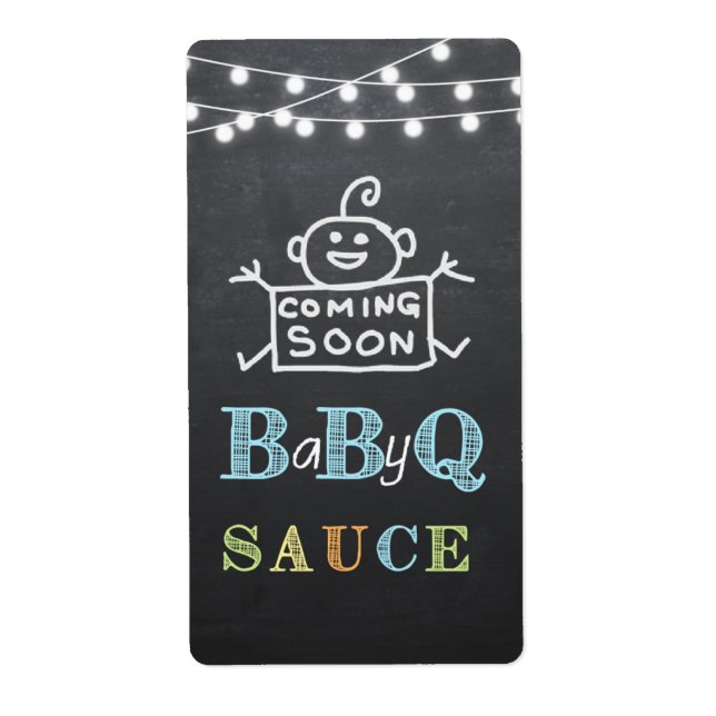 babyq sauce / bbq baby shower sticker (Front)